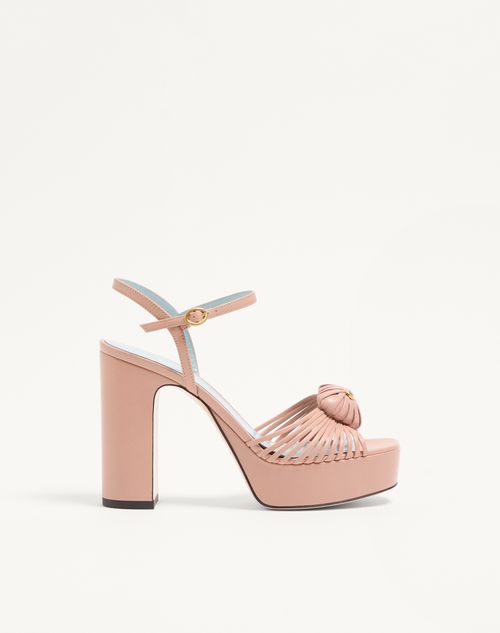 Valentino Garavani - Coeur Royal Platform Sandal In Kidskin 115mm - Pink - Woman - Sandals